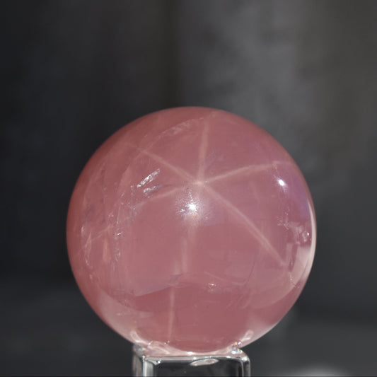 High Grade Asterism (star) Rose Quartz Sphere #6