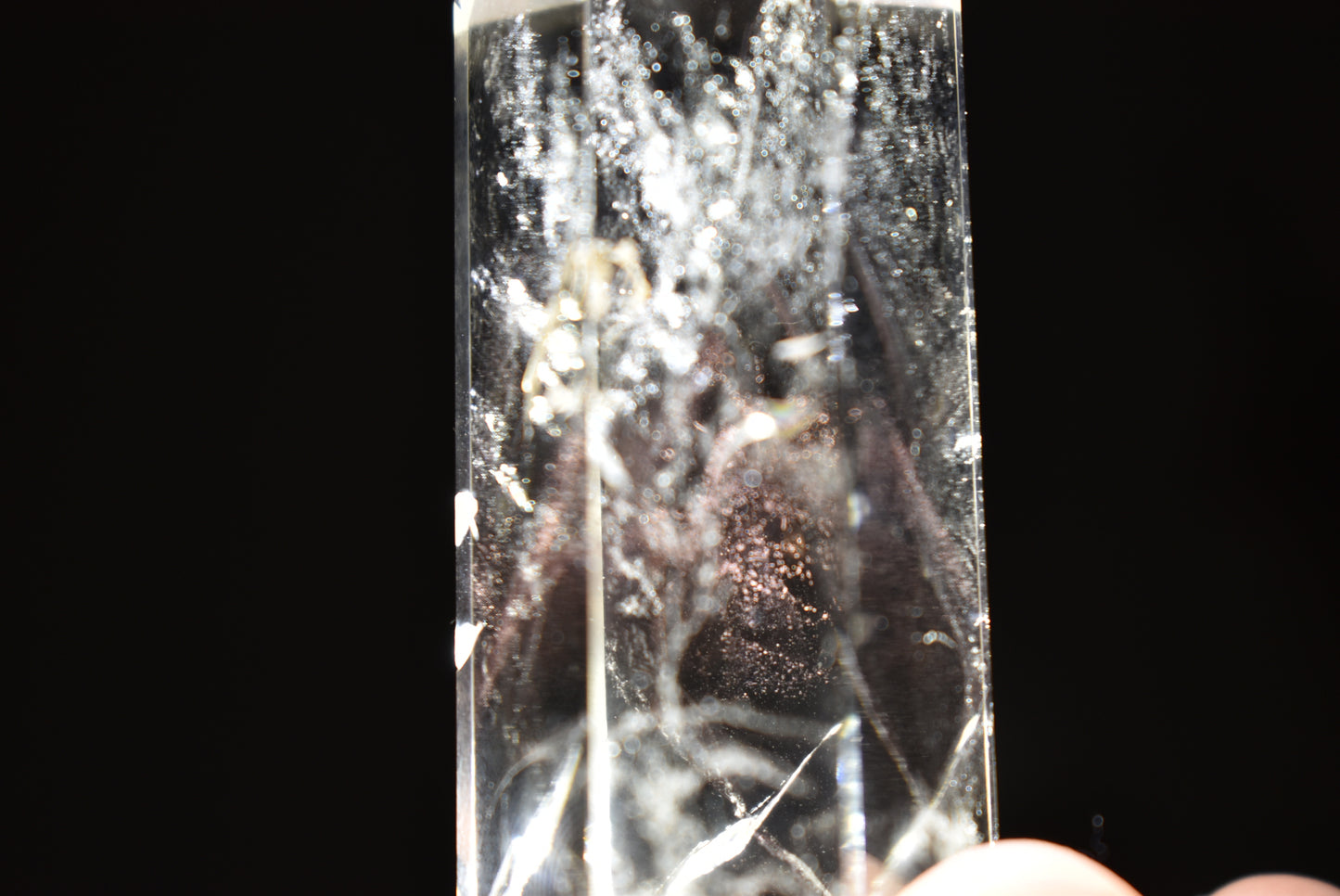 (Extremely Rare) Red Angel Feather Phantom Clear Quartz Point #1