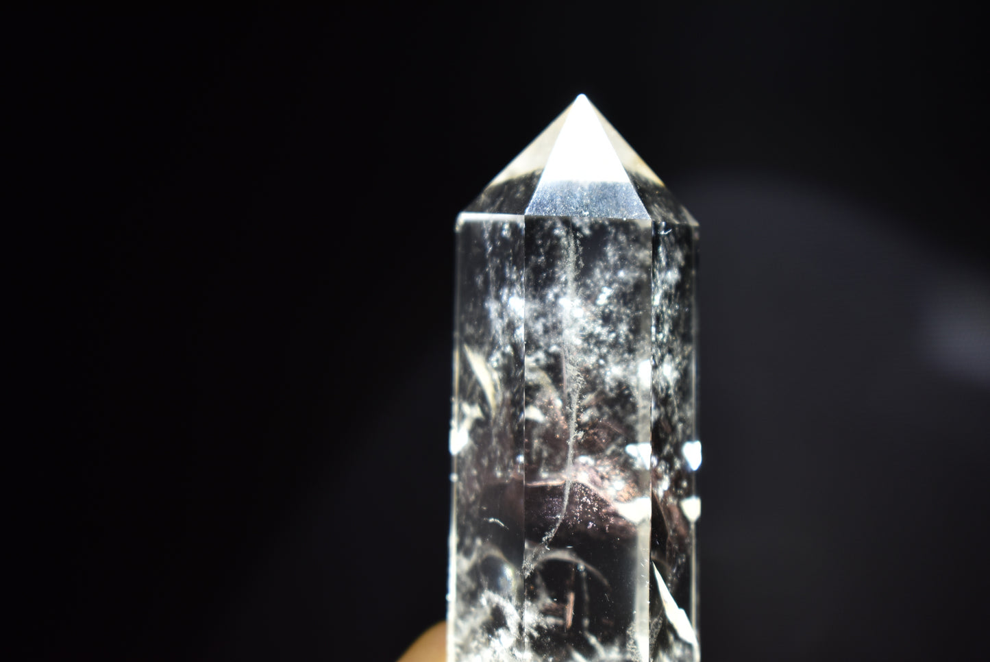 (Extremely Rare) Red Angel Feather Phantom Clear Quartz Point #1