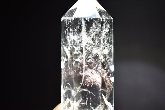 (Extremely Rare) Red Angel Feather Phantom Clear Quartz Point #1