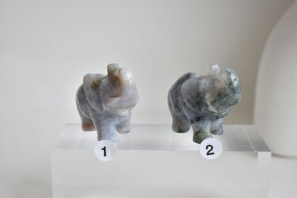 Moss Agate Elephant