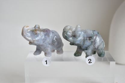 Moss Agate Elephant