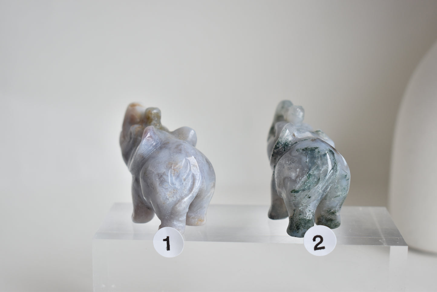 Moss Agate Elephant