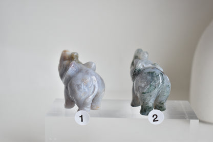 Moss Agate Elephant