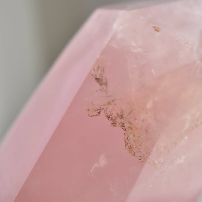 Dendritic Rose Quartz Twin Tower 1108g