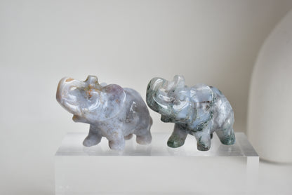 Moss Agate Elephant
