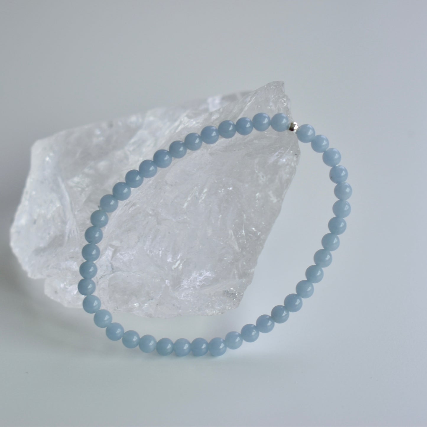 Angelite 4mm Bracelet