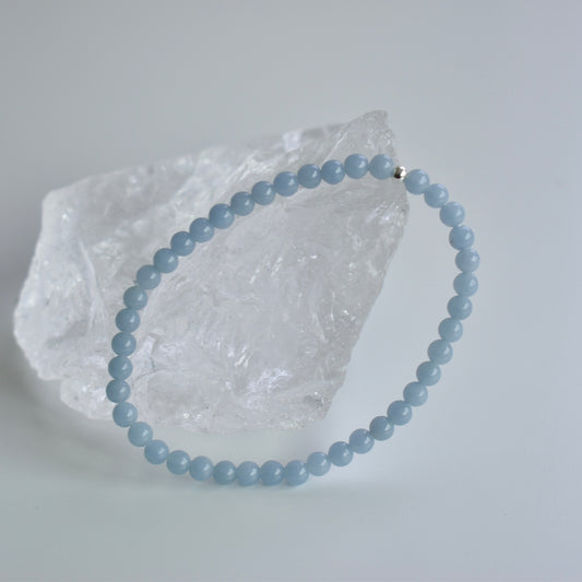 Angelite 4mm Bracelet