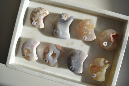 Blossom Flower Agate Moon