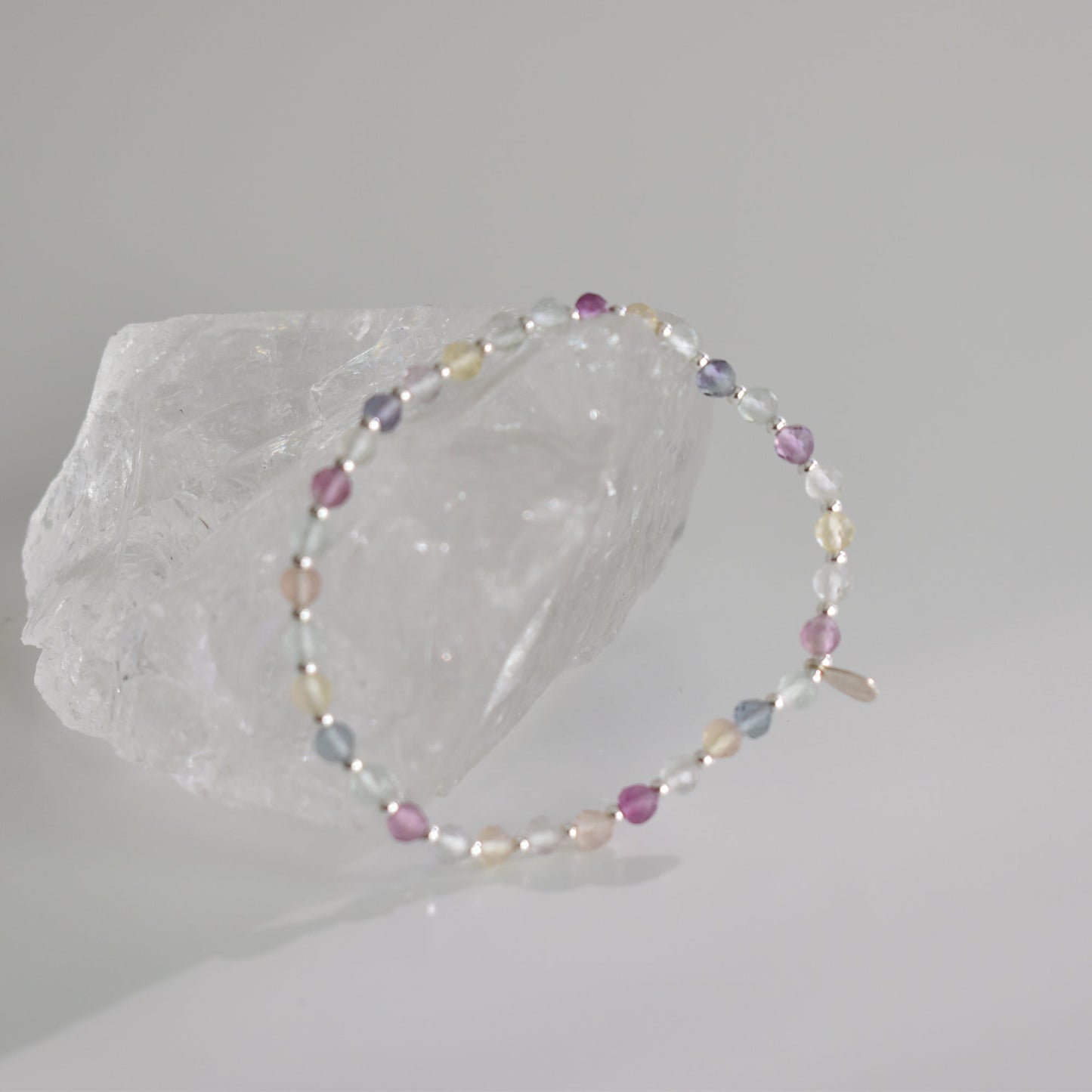 Faceted  Fluorite Bracelet 4mm