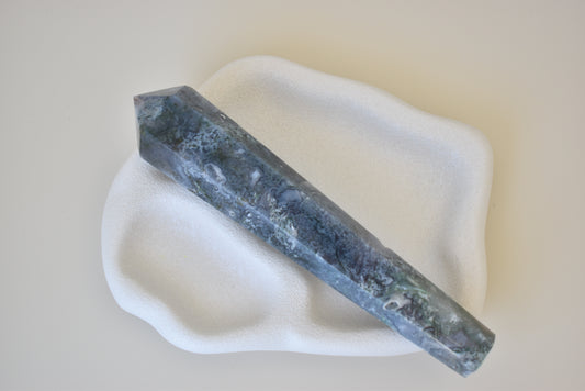 Lagre Moss Agate Wand #2 388g