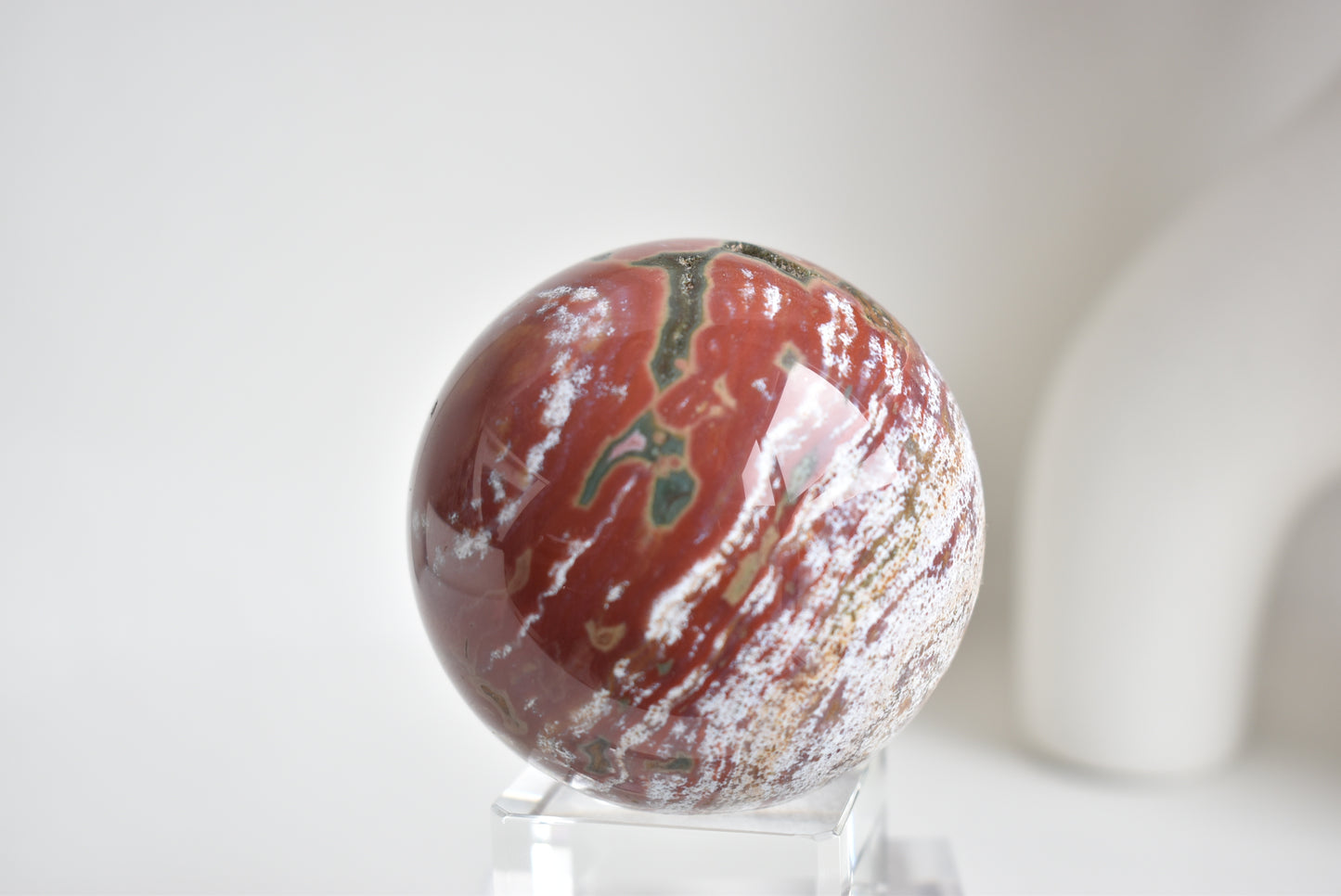 Red Ocean Jasper Sphere 65mm