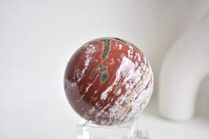 Red Ocean Jasper Sphere 65mm