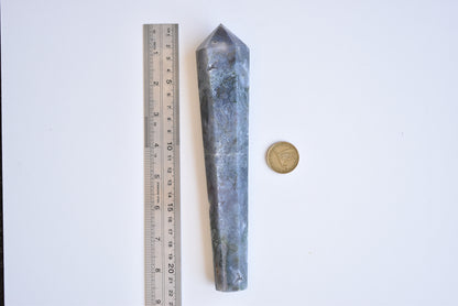 Lagre Moss Agate Wand #2 388g