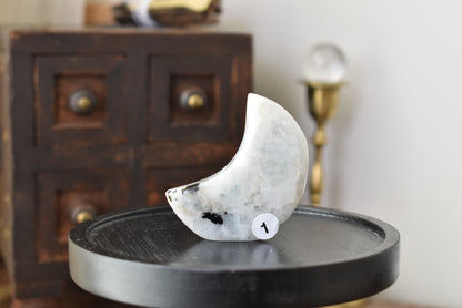 Rainbow Moonstone self standing Moon #1