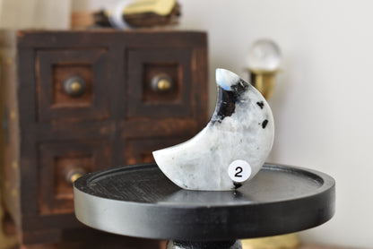 Rainbow Moonstone self standing Moon #2