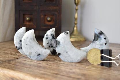 Rainbow Moonstone self standing Moon #1