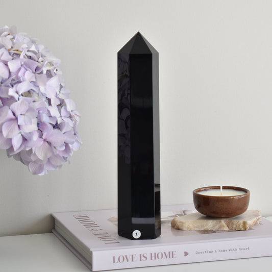 Large Black Obsidian Tower #1