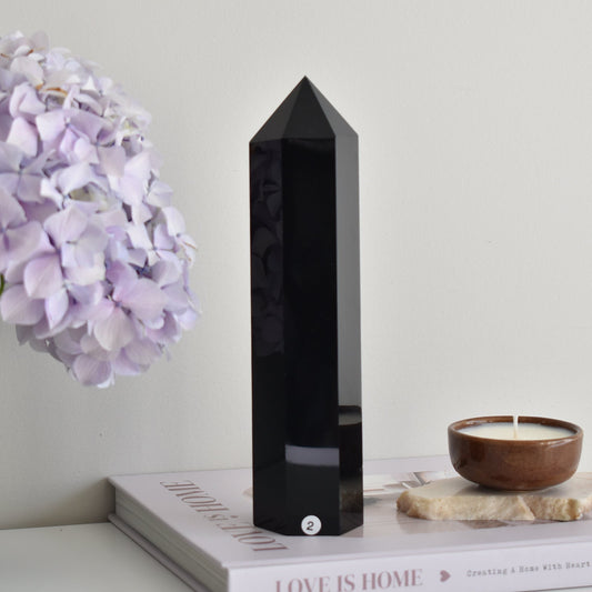 Large Black Obsidian Tower #2
