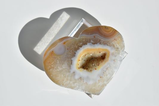 Agate Druzy Heart #2