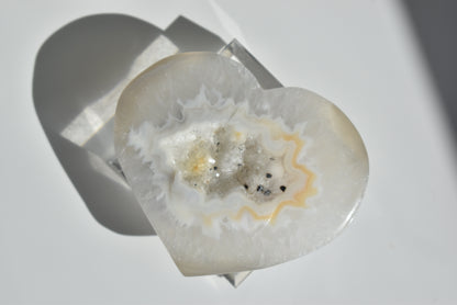 Agate Druzy Heart #1