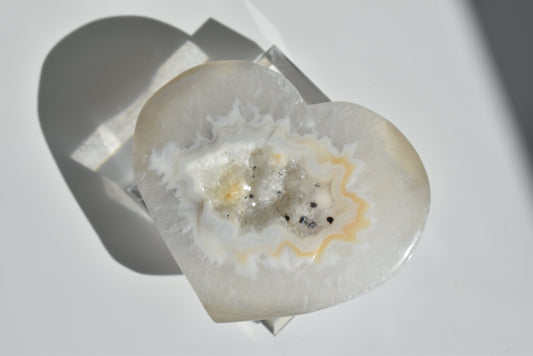 Agate Druzy Heart #1