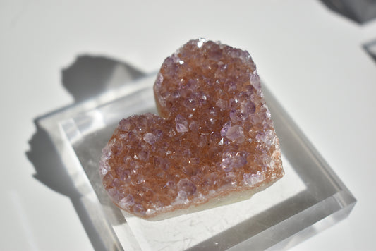 Amethyst Cluster Heart