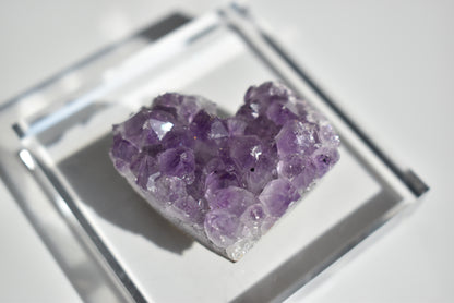 Amethyst Cluster Heart