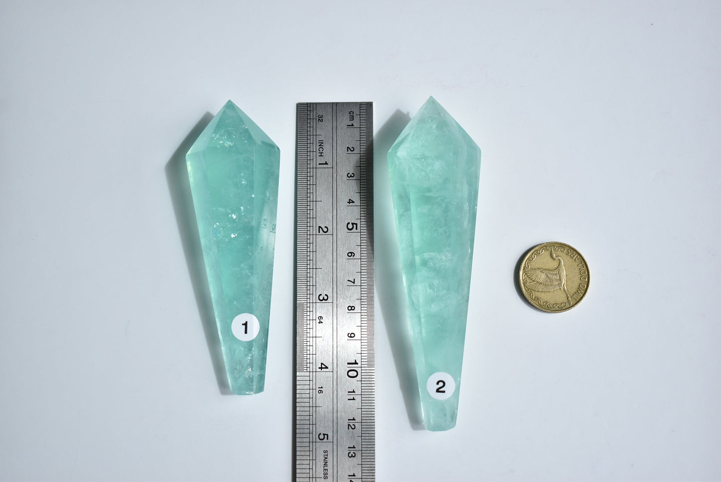 HG Tiffany Blue Fluorite Wand with stand