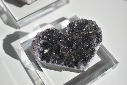 Amethyst Cluster Heart