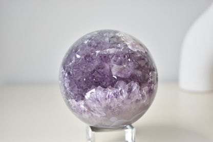 Lagre Amethyst Cluster Sphere 926g,89mm (video)