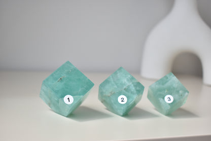 Green Fluorite Cubes