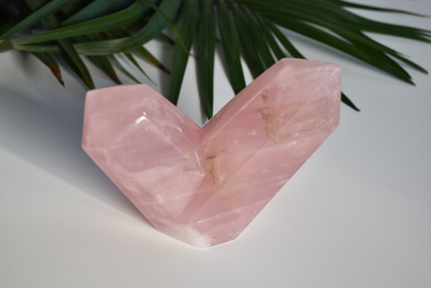 Dendritic Rose Quartz Twin Tower 1108g