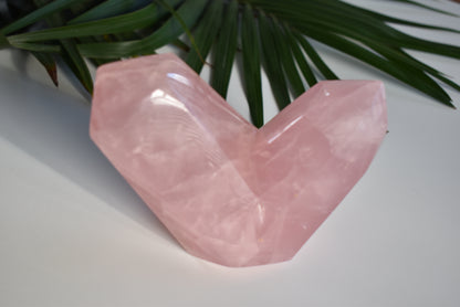 Dendritic Rose Quartz Twin Tower 1108g