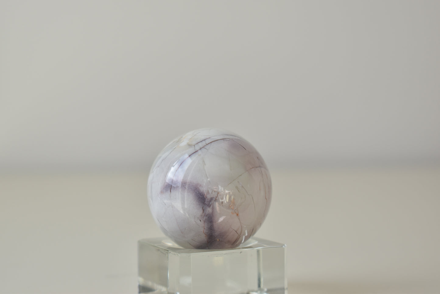 HG Rare Hyacinth Jasper Sphere from Utah 56g