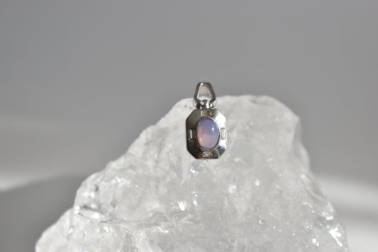 Lavender Moon Quartz Sliver small Pendent