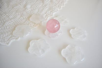 Clear Quartz Flower (Sphere Stand)