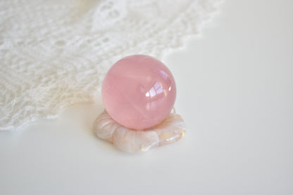 Flower Agate Flower (Sphere Stand)
