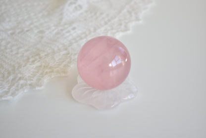 Clear Quartz Flower (Sphere Stand)