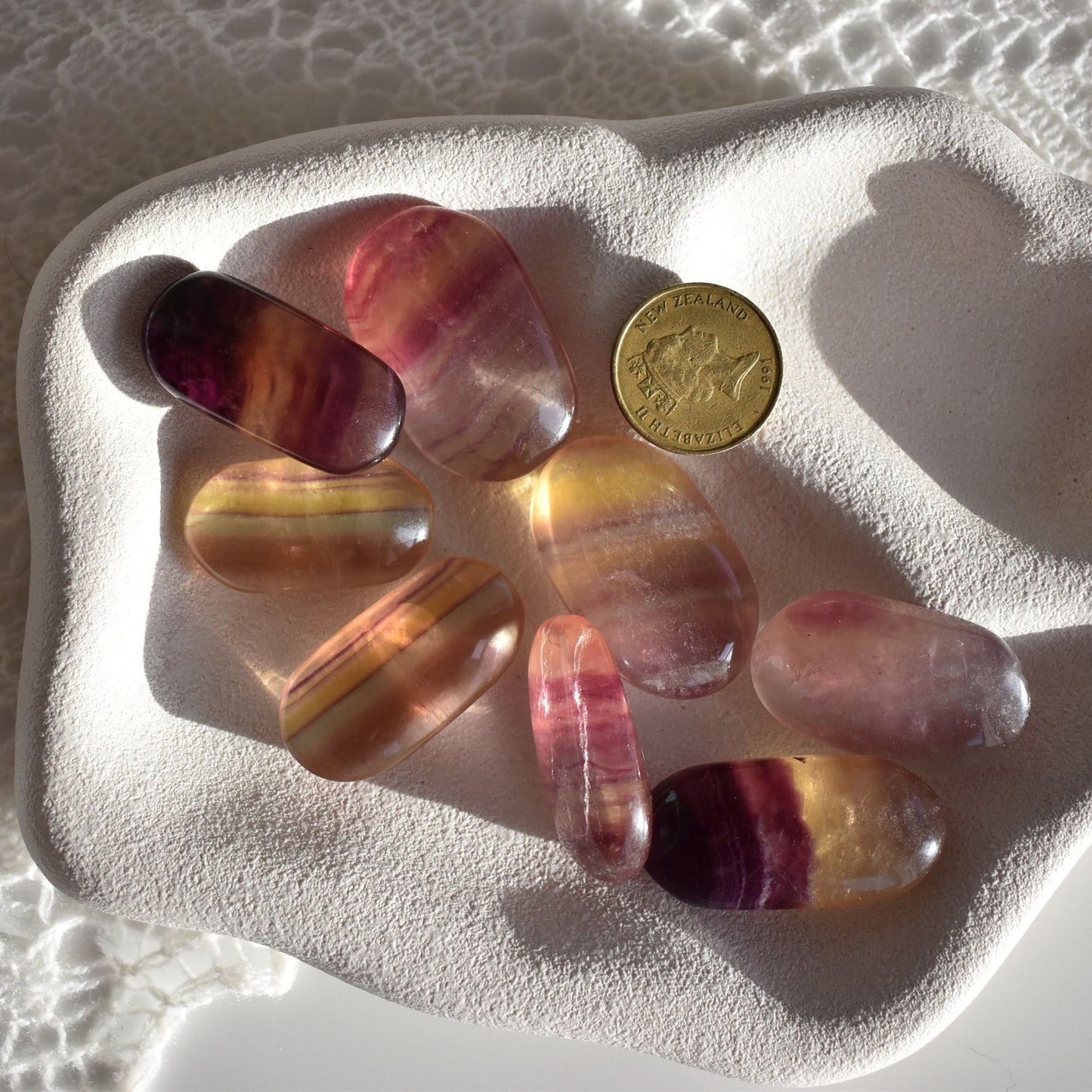 Candy Fluorite Palm Stone