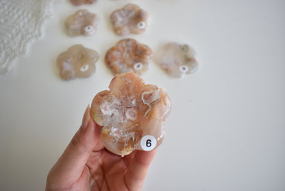 Flower Agate Flower (Sphere Stand)