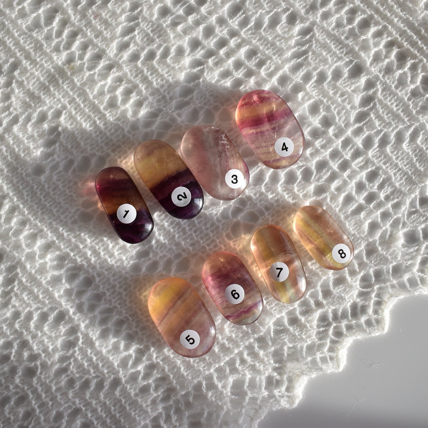 Candy Fluorite Palm Stone
