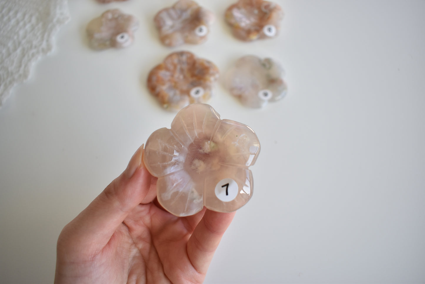 Flower Agate Flower (Sphere Stand)