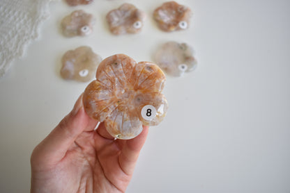 Flower Agate Flower (Sphere Stand)