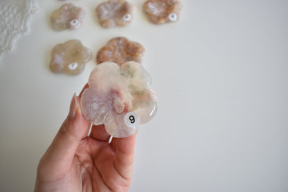 Flower Agate Flower (Sphere Stand)