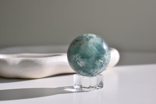 Feather Fluorite Sphere #4