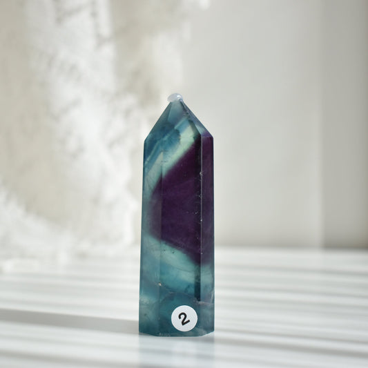 Blue Green Fluorite Point #2