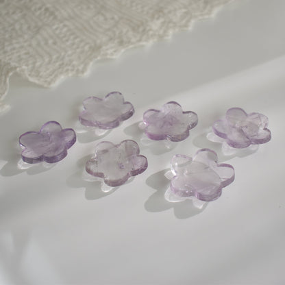 Amethyst Flower Worry Stone