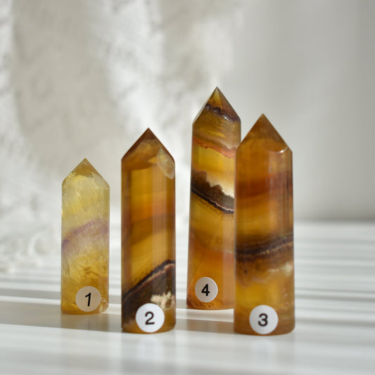 Yellow Fluorite Circular Points