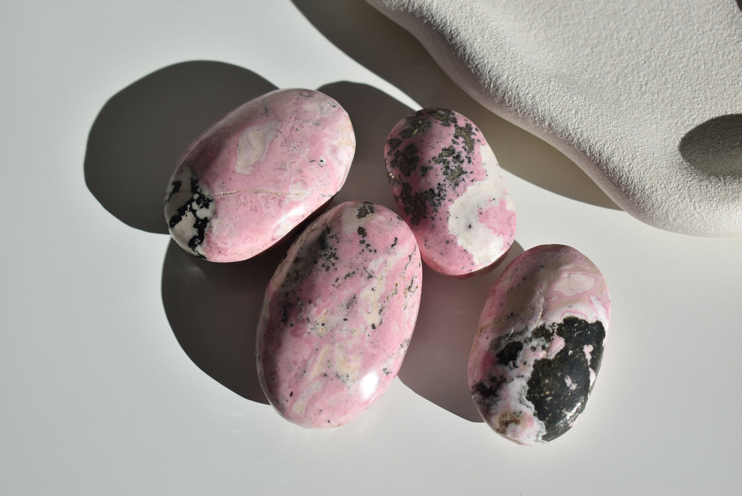 Peru Rhodochrosite Palm Stone | Heal